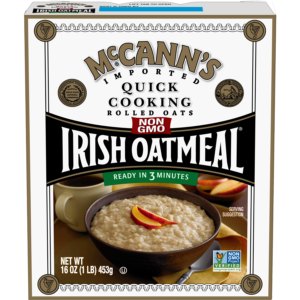 Our McCann's Non-GMO quick cooking Irish oatmeal with rolled Irish oats will start your day off right.
