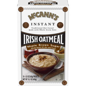 Instant Maple Brown Sugar Irish Oatmeal by McCann's - fast and hearty to get your day started!