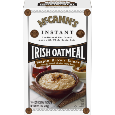 Instant Maple Brown Sugar Irish Oatmeal by McCann's - fast and hearty to get your day started!