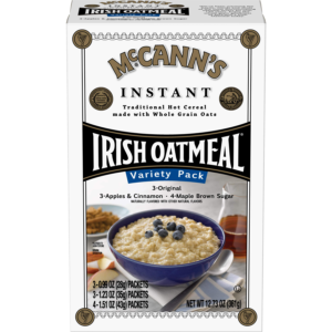 Choose the best breakfast option with McCann's Instant Irish Oatmeal Variety Packs. Our instant oatmeal packets are available in three delicious oatmeal flavors.