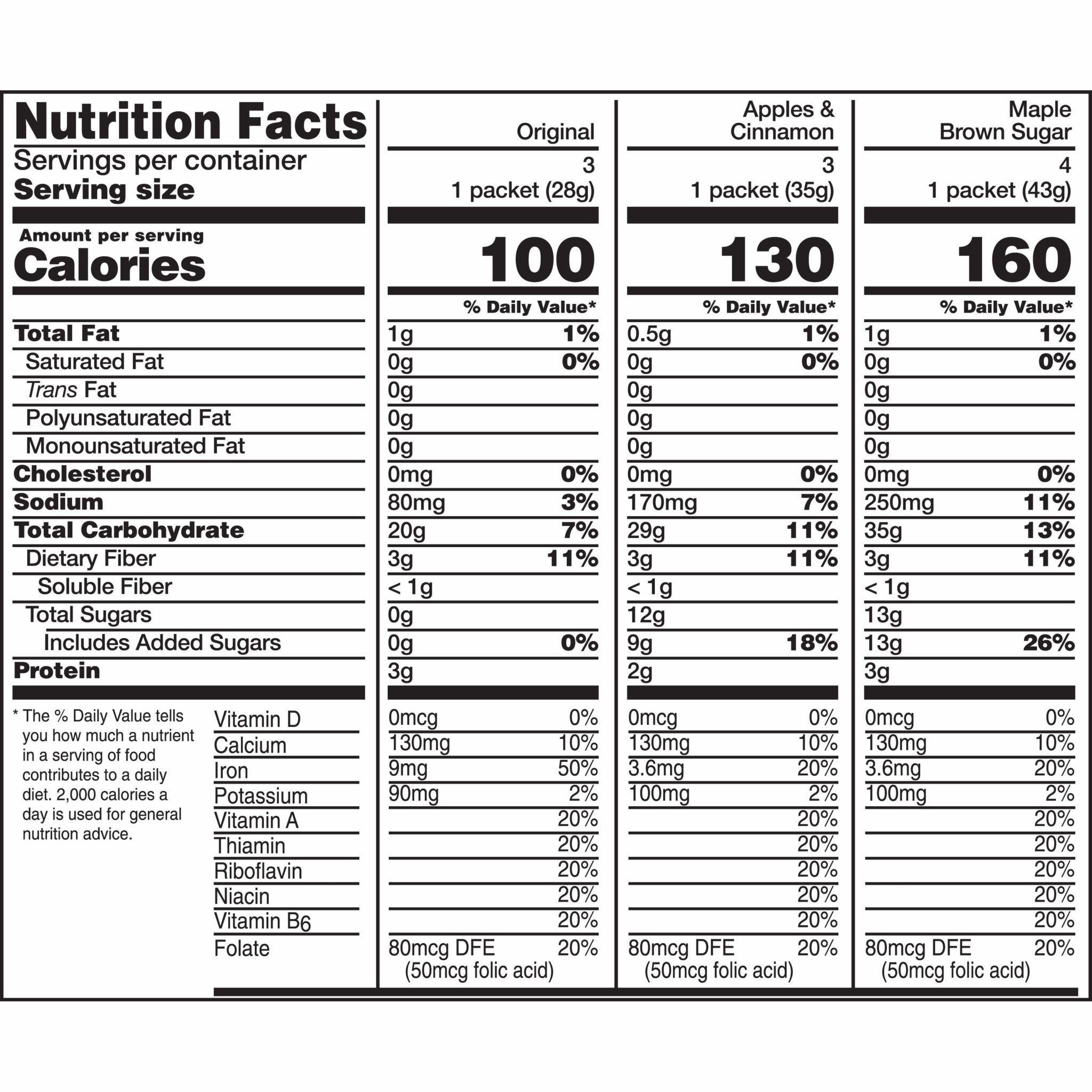 McCann's Instant Irish Oatmeal Variety Pack Convenient Oatmeal Flavors
