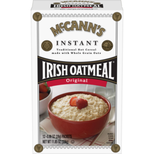 Looking for a quick and easy breakfast option? Try McCann's Original Instant Irish Oatmeal - made with whole grain oats and Irish flavor! Our Original Irish Oatmeal is hearty and wholesome.