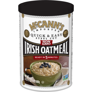McCann's Quick & Easy Steel-Cut Irish Oats - fast and hearty breakfast food to keep you full and ready for the day.